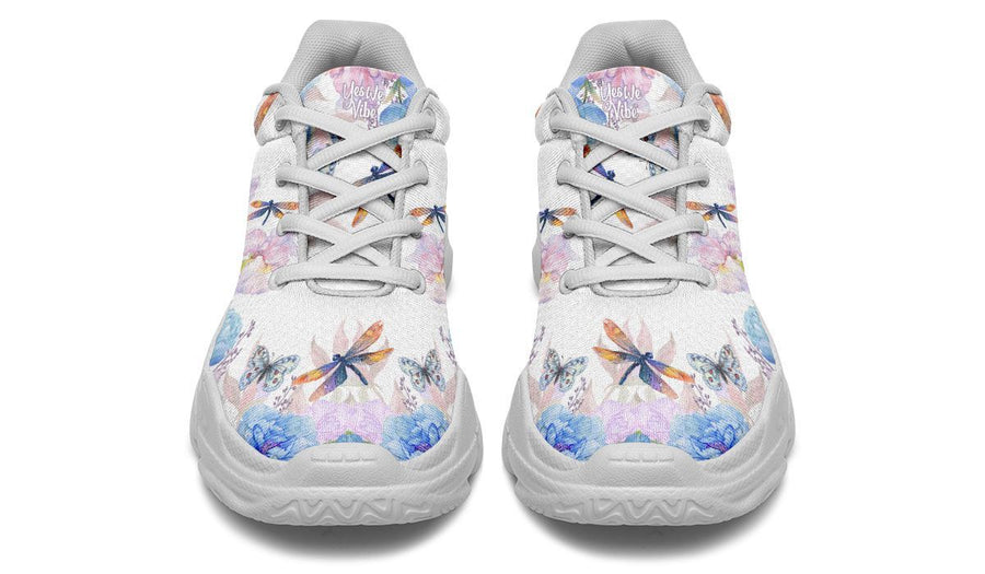 Flowers And Dragonfly