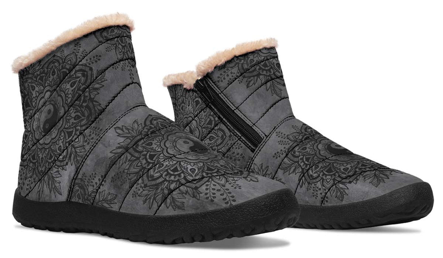 Yin Yang Mandala Grey