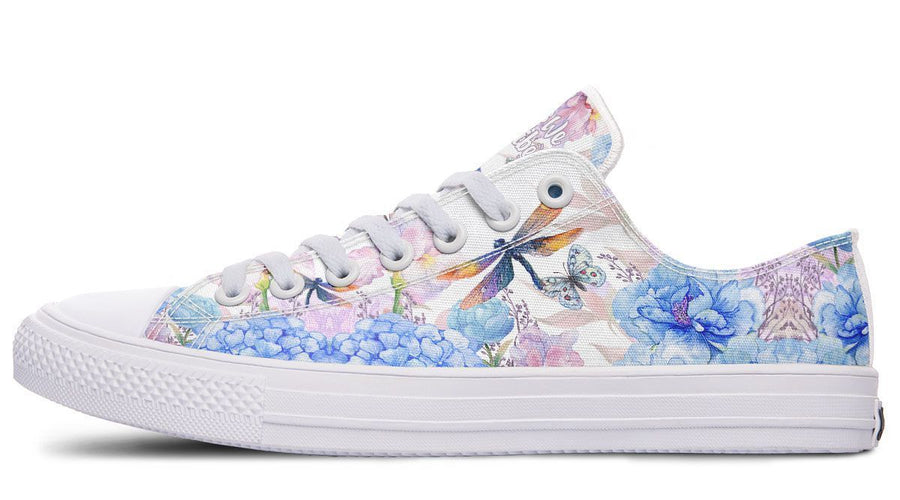 Flowers And Dragonfly