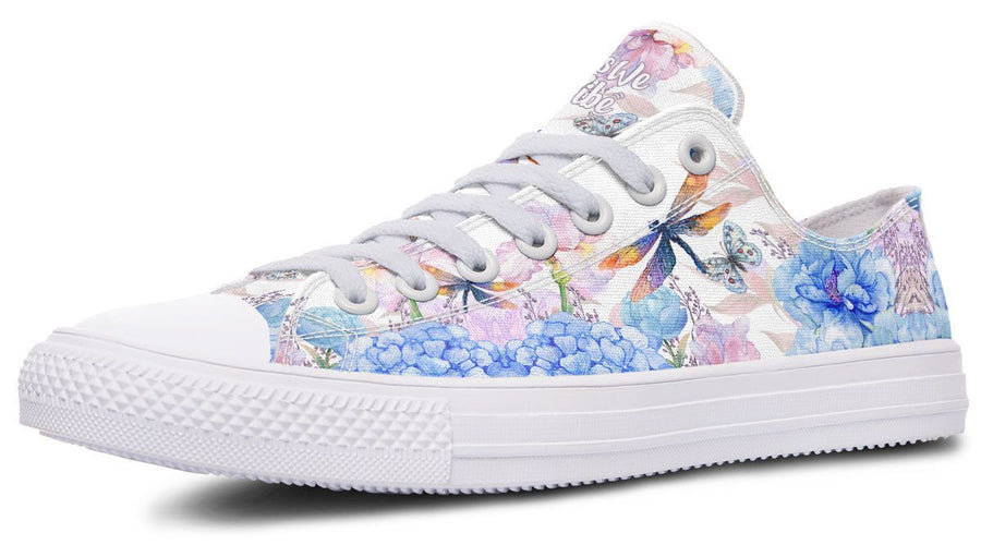 Flowers And Dragonfly