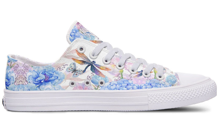 Flowers And Dragonfly