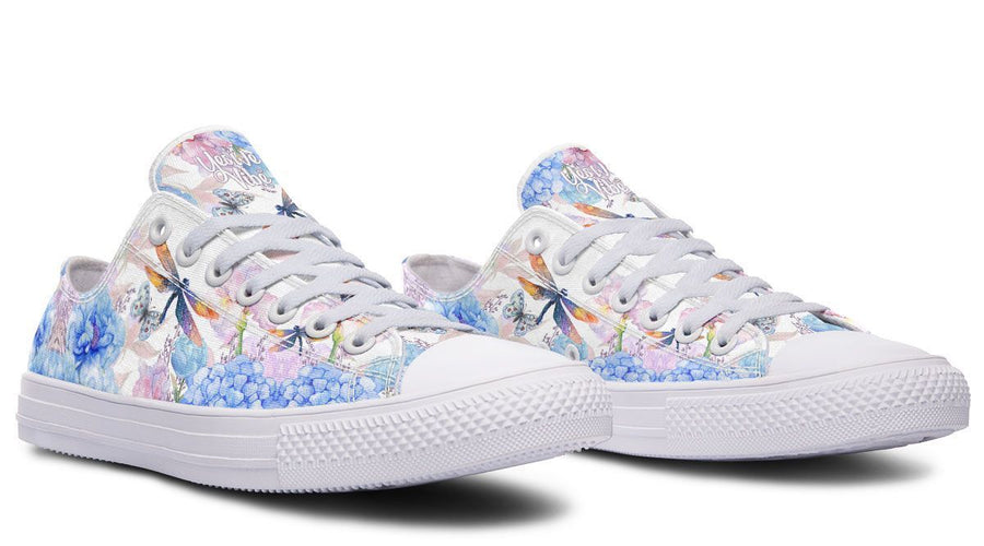 Flowers And Dragonfly