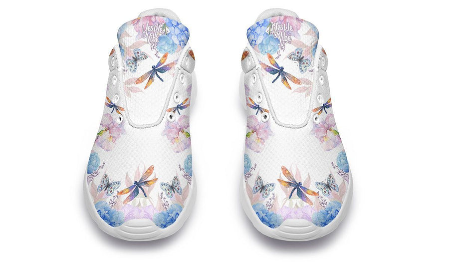 Flowers And Dragonfly