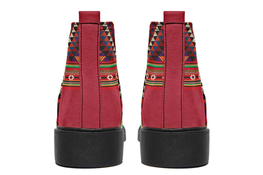 Triangles Pattern Red