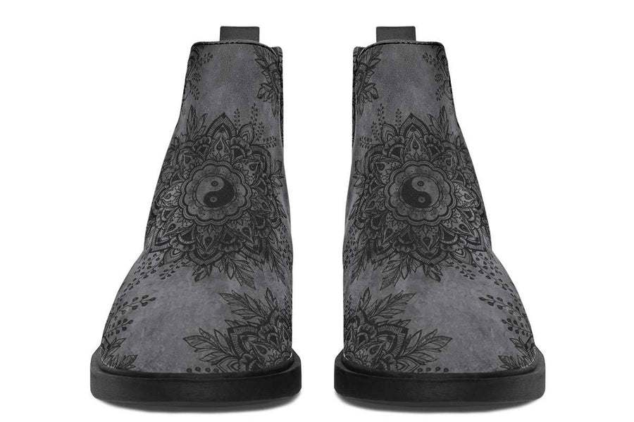 Yin Yang Mandala Grey