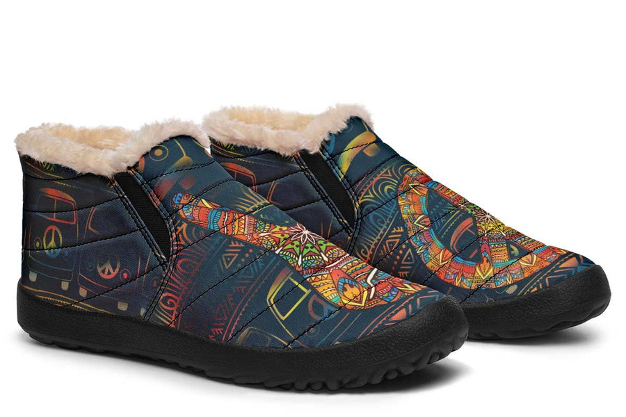 Abstract Color Hippie Bus