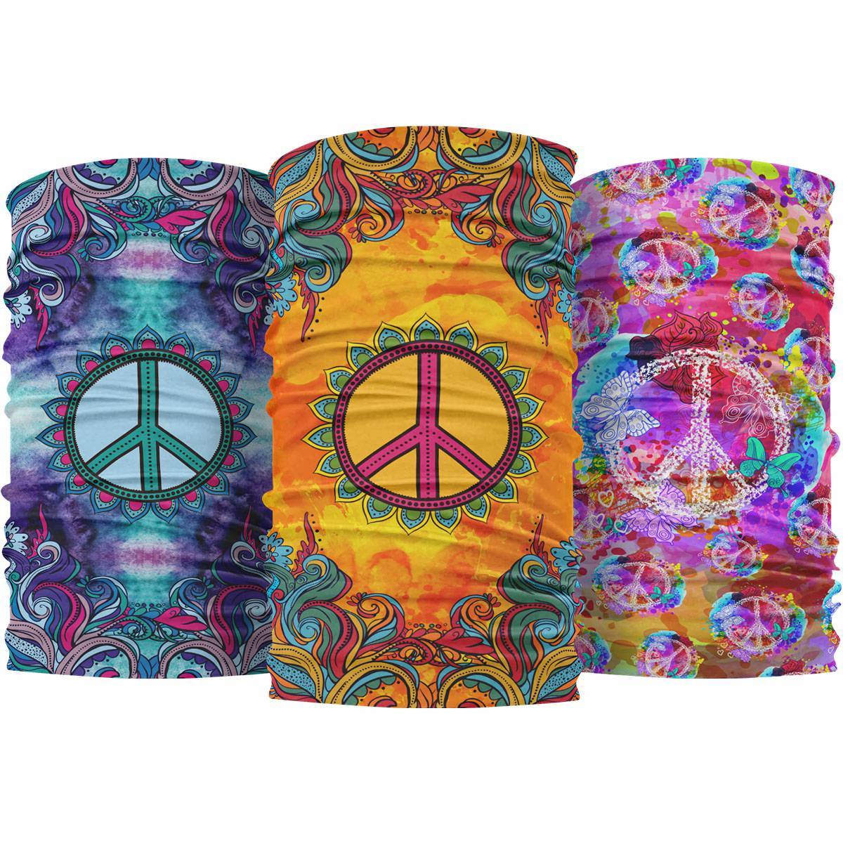 Pack Of 3 - Happy Peace And Mandalas